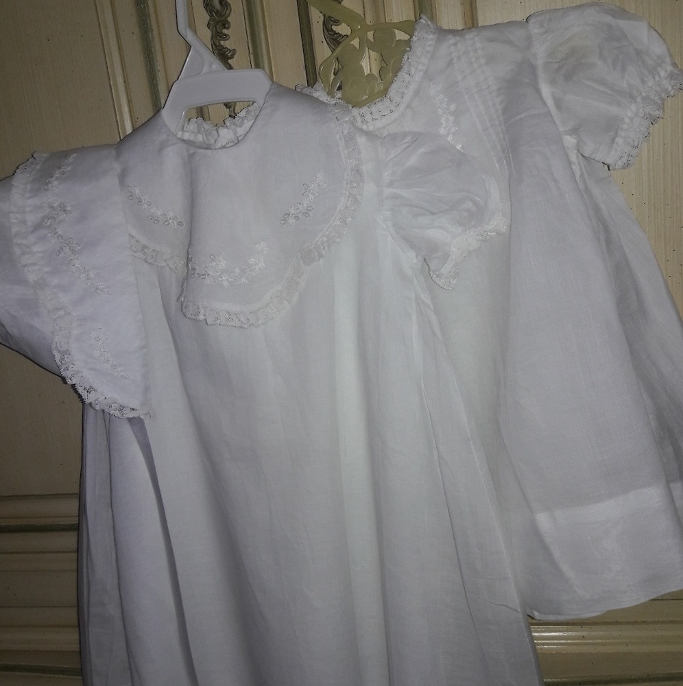 HEIRLOOM,SIX PIECE VINTAGE CHRISTENING ENSEMBLE!